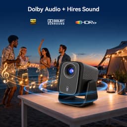 Beamer Android 14 Projector - 1000 ANSI Lumen - 1080P Resolutie - LCD - Voor Thuisbioscoop En Buiten — thumbnail 2
