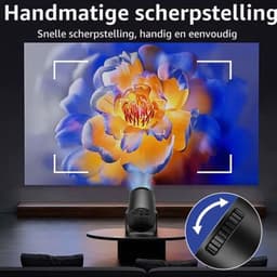 Draagbare Beamer 1080p Full HD - Bluetooth HDMI USB - 150 ANSI Lumen LCD Zwart - Voor Thuisbioscoop En Buiten — thumbnail 3