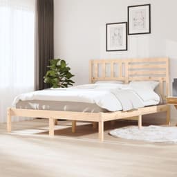 Bedframe familiebed palletbed massief houten bed grenen 120x190 cm 4FT Small Double — thumbnail 1