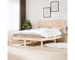 Bedframe familiebed palletbed massief houten bed grenen 120x190 cm 4FT Small Double