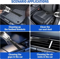 Mini Draadloze Stofzuiger - Krachtige Handstofzuiger Voor Auto, Toetsenbord & Huis - Draagbare Stofzuiger Met USB-Oplading & Accessoires - Ideaal Voor Schoonmaken Auto Binnenkant, Bureau, Bank & Autoruit — thumbnail 3