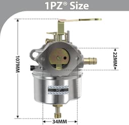 FR6-AQ1 carburateur voor 30S 35S 43S grasmaaier, vervanging voor AQ148 motor, met benzinefilter, slang, afdichting en klem — thumbnail 2