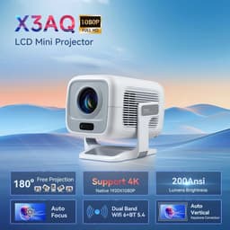Miniprojector met automatische focus 4K UHD WiFi 6 BT 5.2 Portabel thuisbioscoop met trapeziumcorrectie Compatibel met iOS/Android/TVStick/PS5/Xbox Lage latency 180° graden — thumbnail 3