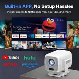 Miniprojector met automatische focus 4K UHD WiFi 6 BT 5.2 Portabel thuisbioscoop met trapeziumcorrectie Compatibel met iOS/Android/TVStick/PS5/Xbox Lage latency 180° graden — thumbnail 2