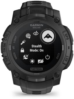 Garmin Instinct 3 – 45 mm, Solar, Tactical Edition Zwart met zwarte siliconen band — thumbnail 5