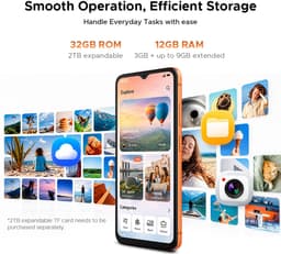 DOOGEE Note 57 Lite Smartphone - 6,56" - Android 16 - 12GB(3+9) RAM - 32GB ROM - 6150 mAh - Lichtgewicht 195 g - Zwart — thumbnail 2