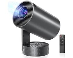 Mini Beamer Draagbaar - 4K Resolutie - 60 Watt Lichtbron - Zwart - Voor Thuisbioscoop En Reizen