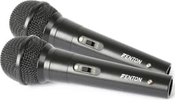 Karaoke microfoon - Fenton DM100 - Set van twee karaoke microfoons - Ook perfect voor DJ's - Zwart — thumbnail 1