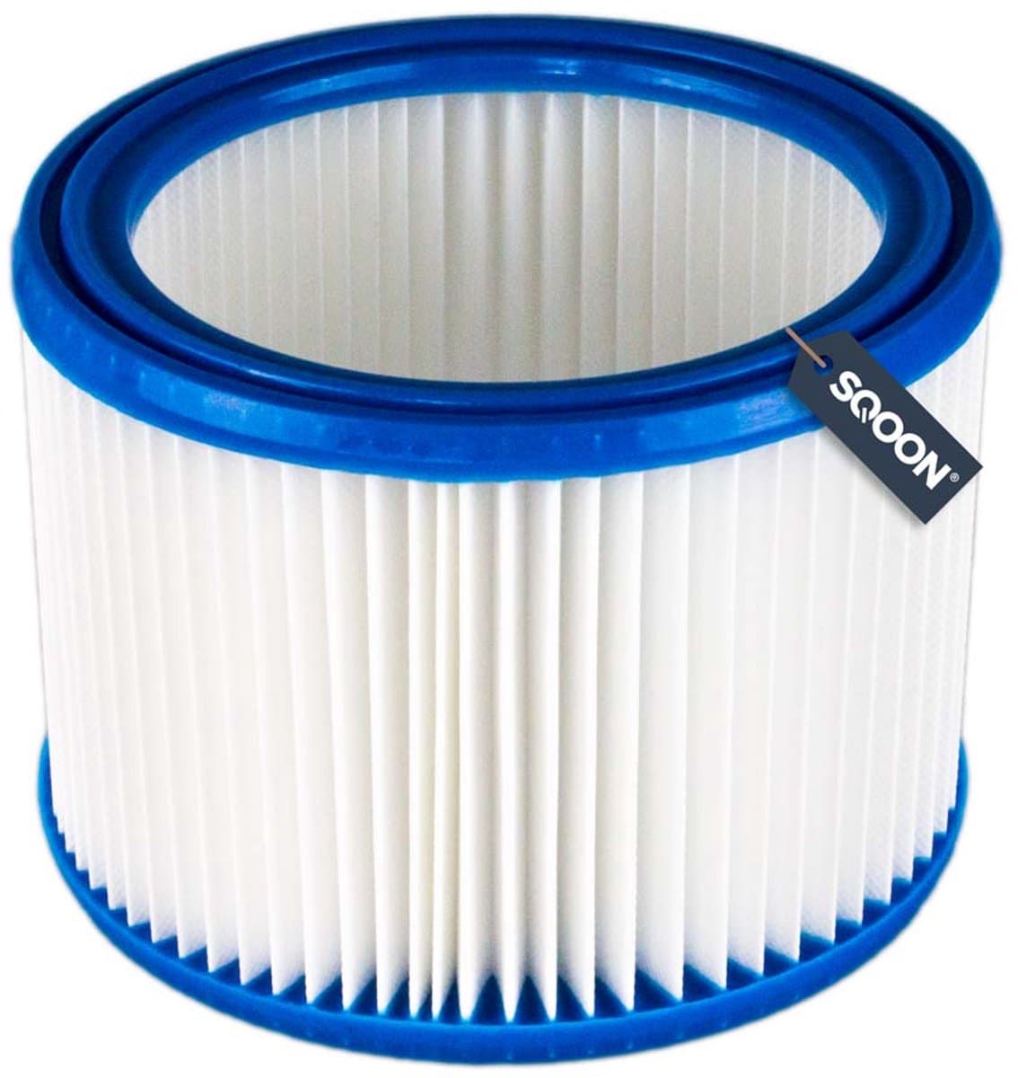 SQOON® Cilinderfilter Geschikt voor Nilfisk Aero series, Makita & Festool - 1 stuk - Origineelnummer 302000490 / 493826 — afbeelding 1
