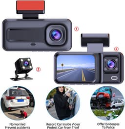 2-inch HD nachtzicht drievoudige lens DVR + wifi — thumbnail 5