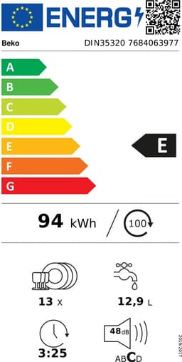 Beko DIN35320 Volledig ingebouwd 13 couverts — thumbnail 2