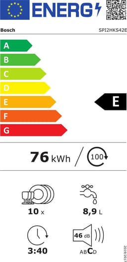 Bosch | SPI2HKS42E | half geintegreerde | vaatwasser | 45 cm | Semi inbouw — thumbnail 3