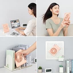 Draagbare Mini Tafelventilator - USB Oplaadbaar, 4 Snelheden, Stil, Perfect voor Thuis en Kantoor — thumbnail 1