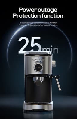 HIBREW H5A Semi-automatische koffiemachine, 1,2L watertank, 15 bar & Smart Brew — thumbnail 4