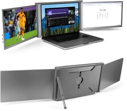 15.6" - Portable Monitor - Laptopscherm: 15.6" - 18.1" - Draagbare Monitoren - Beeldscherm - Inclusief Beschermhoes - 1920x1080P - 60 Hz - HDMI & USB-C - Grijs — thumbnail 1
