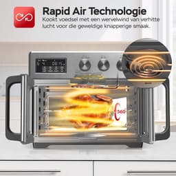 Mini-oven 4-in-1 | Heteluchtoven en Airfryer XXL met Draaispies en Accessoires | 32L — thumbnail 3