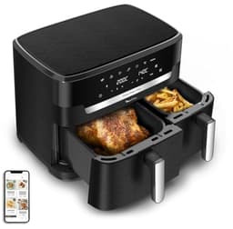 Luchtfriteuse met dubbele mand 11L - 7 automatische programma's - Voor 8 personen — thumbnail 1