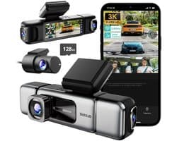 Botslab G980H 4CH 4K Wifi Gps 128gb 360 graden dashcam - 4-kanaals dashcam - 4K resolutie - Parkeermodus - App en Gps verbinding - Inclusief 128gb Micro SD kaart