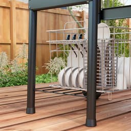 Pugsdrly Houtskoolgrill Smoker BBQ-grill, 1 opbergvak, incl. thermometer, 83 x 46,5 x 115 cm, zwart — thumbnail 5