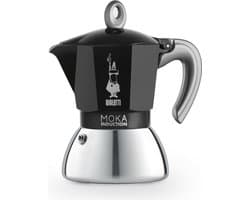 Bialetti Moka Induction Zwart Percolator – 4 kops – 150 ml – Geschikt voor Inductie
