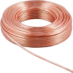 Luidspreker kabel (CU koper) - 2x 2,50mm² / transparant - 10 meter — thumbnail 3