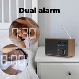 Denver DAB Radio - Noodradio / Noodpakket - Batterijen & Netstroom - Keukenradio - Draagbare Radio - DAB46 - Darkgrey — thumbnail 3