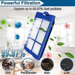 Vervangende accessoires onderdelen voor Eufy RoboVac X8-serie hybride robotstofzuiger, 1 x hoofdrolborstel, 4 x HEPA-filters, 3 x zijborstels, 1 x reinigingsborstel, 1 x schroevendraaier (8) — thumbnail 4
