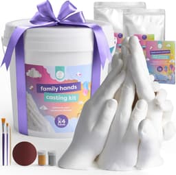 chuckle - Familie Gipshandenset - 3D Gipsafdruk Set - Handafdrukset - Hand Casting Kit voor Gips Handen Maken - 3D Afdrukken Gieten - Uniek Cadeau en Souvenir voor Jubilea - Verjaardagen en Kerstmis — thumbnail 1