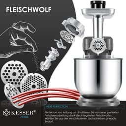 KESSER® Keukenmachine K-KM 3000 3in1 met Vleesmolen & Sapcentrifuge - Anthraciet — thumbnail 5
