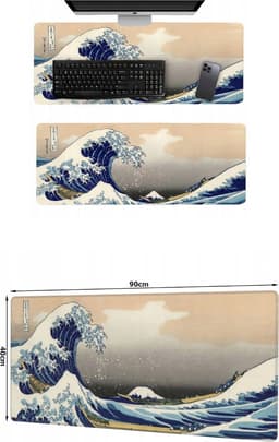 Gaming muismat XXL - Big wave - 90x40CM — thumbnail 3