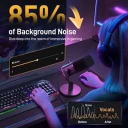 Maono PD100X - Microfoon voor Computer - USB/XLR Microfoon - Streaming - YouTube - Podcasting - Dynamische Microfoon - Plug & Play - Studio Geluidskwaliteit - Zwart — thumbnail 5