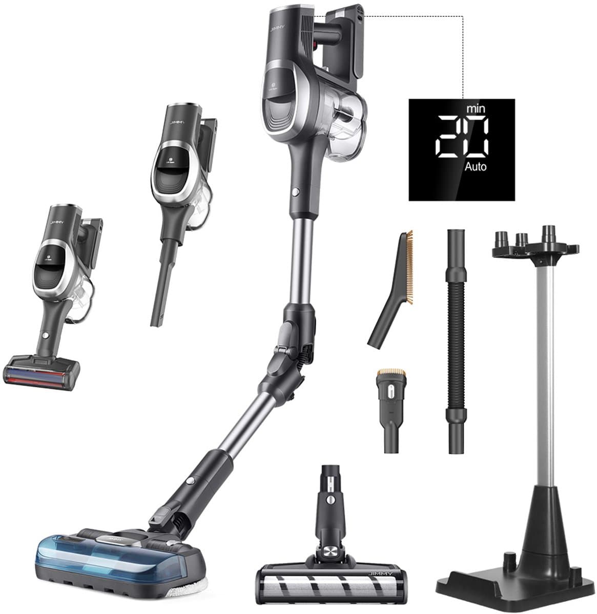 ​JIMMY JV9 Pro Aqua Cordless Vacuum Cleaner - 160AW Suction Wet and Dry Cleaning 45min Runtime HEPA Filter LED Display​​ — afbeelding 1