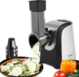 Elektrische Groentesnijder met 5 RVS Accessoires - Rasp en Snijmachine voor Fruit en Groenten — thumbnail 1