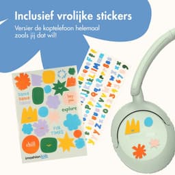 imoshion Kinder Koptelefoon met Draad - Met Decibelbegrenzer en Stickervellen - Koptelefoon Kinderen met AUX Kabel — thumbnail 3