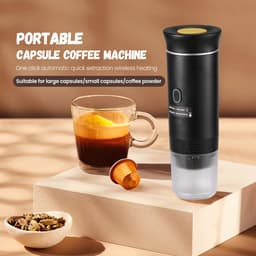 Milova Draagbaar koffiezetapparaat - Voor onderweg - Capsule koffie - Oplaadbaar - 3 in 1 - Koffiemachine - Espresso - Nespresso - Dolce Gusto — thumbnail 3