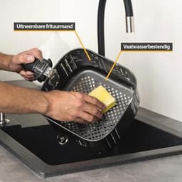 Airfryer 5L met Digitale Timer en 8 Programma's | Roestvrijstalen Mand | Gezond Frituren tot 200°C — thumbnail 3