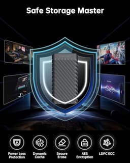 Draagbare 2TB SSD USB 3.2 Gen 2x2 tot 2000MB/s - Externe Harde Schijf voor Smartphones, Laptops, Tablets en Spelconsoles — thumbnail 2