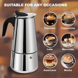 Stainless Steel Mugs - Portable Coffee Stove - Koffie Maker voor Thuis - Compatibel met Gas en Alcohol Cooker (100ml) — thumbnail 3