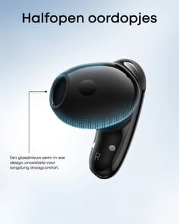 soundcore Liberty Buds by Anker - Semi-in-ear design met afneembare kleppen - Adaptieve ruisonderdrukking - Snel opladen - Draadloze bluetooth-hoofdtelefoon met vertaling - 30 uur batterijduur — thumbnail 5