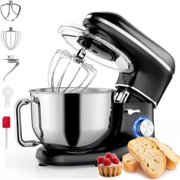 Quvo® Mixer met Mengkom - Keukenmachine - Keukenrobot - Inclusief Accessoires - Zwart - 38cm x 24cm x 32cm — thumbnail 1