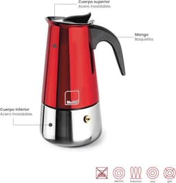 Espressomachine voor 10 kopjes, 460 ml, roestvrij staal, inductie geschikt — thumbnail 2