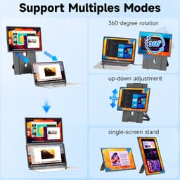 Siaviala N2 16" Portable Monitor | 1920x1200 IPS | 360° Draaibaar & Magnetisch | Ultradun 0.76kg | Plug & Play Type-C | Jouw Mobiele Kantoor | 200% Productiviteit — thumbnail 5