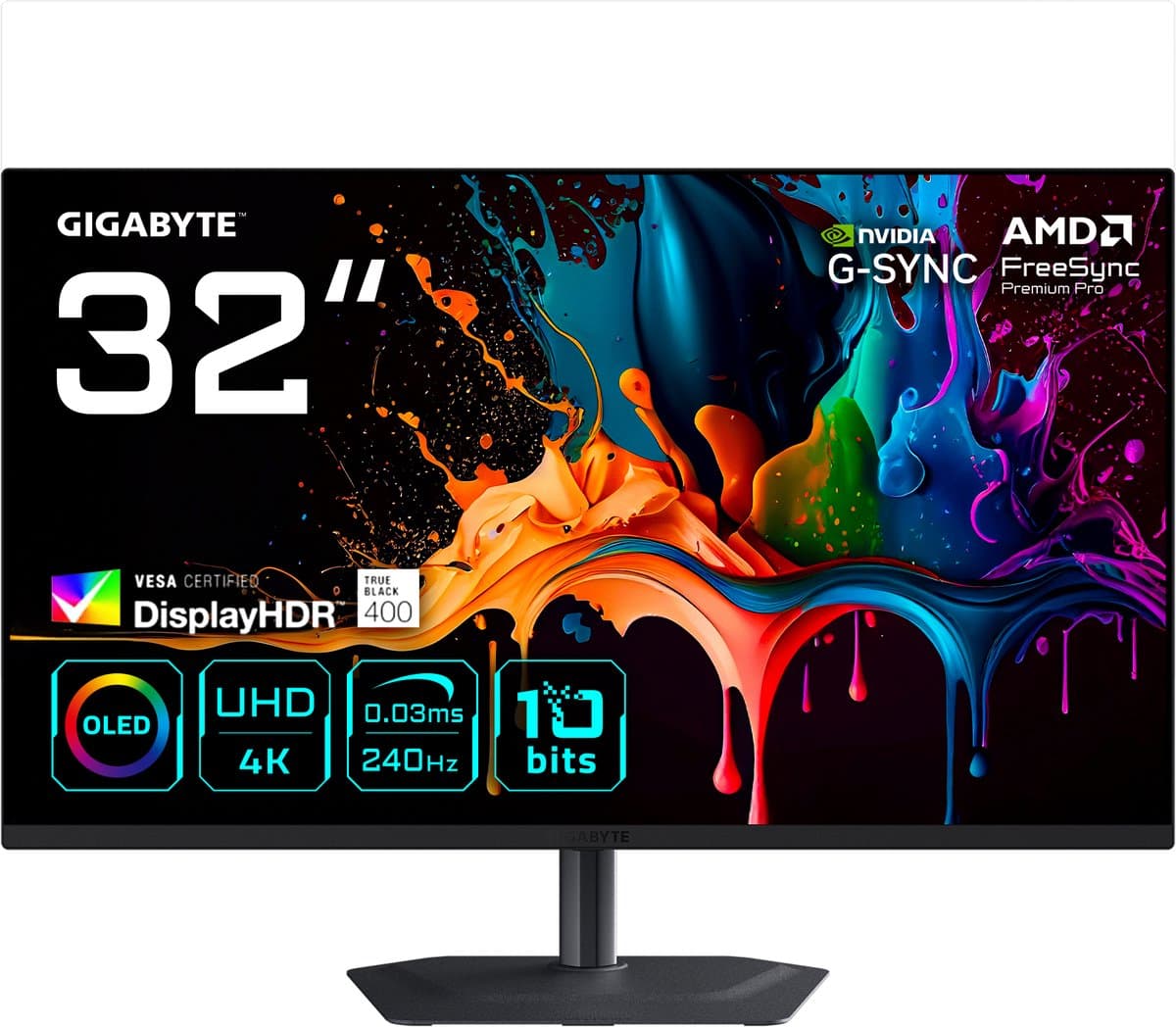 GIGABYTE MO32U2 - 4K OLED Gaming Monitor - 32 inch — afbeelding 1