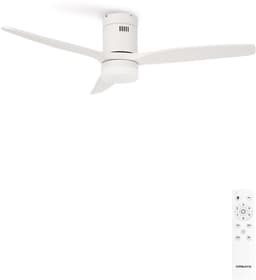 CREATE - Plafondventilator 40W silent Ø132 cm - Met Verlichting drie temperaturen - Met Afstandsbediening - 6 Snelheden - Timer - Zomer/Winter functie - Wit - WIND CALM — thumbnail 1