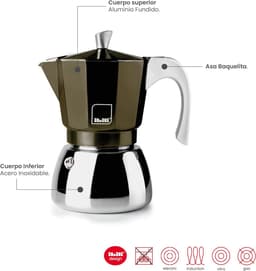 Espressomachine met Aluminium Bodem voor Inductie - 6 Kopjes — thumbnail 2