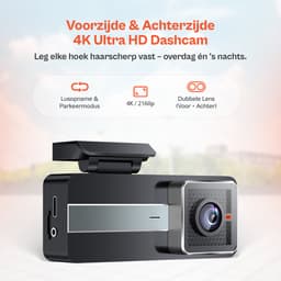 Koogle Dashcam - Auto - Voor & achter - Dual - 4K met APP - 128 GB Micro SD-kaart - Compleet pakket — thumbnail 4
