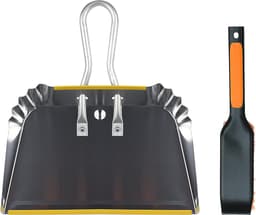 Zware metalen stofpan 17" met reinigingsborstelset — thumbnail 1