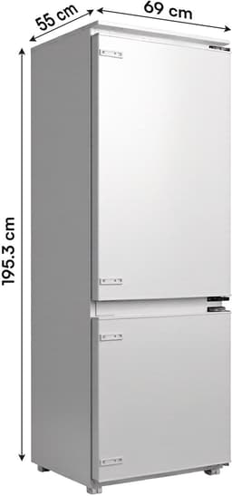 Heinner HCNF-BIM403INVD Inbouw Koel-vriescombinatie – 403 L – No Frost Inverter – LED-display – Superkoelen & Supervriezen – Vakantiemodus – Wit – 5 Jaar Garantie — thumbnail 4