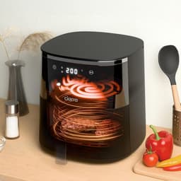 Airfryer - Hete Lucht Oven - Gezond Koken - Digitale Touch Panel - 5 Liter Capaciteit - Zwart — thumbnail 5