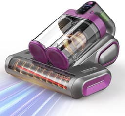 HKrachtige Mijtverwijderaar - Ingebouwde Ultraviolet Lamp van 253,7 nm - 13kPa Zuigkracht - Geschikt voor Bedden, Tapijten en Banken — thumbnail 1